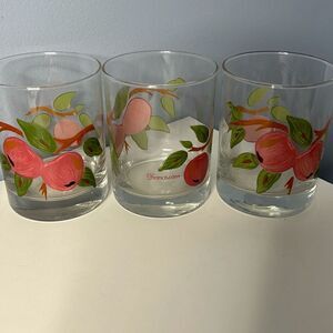 Franciscan Double Old Fashioned Whisky 12 oz Glass Set of 3 Apples